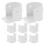 8Pcs Iron Curtain Rod Bracket Set White Wall Mount Rod Support 1