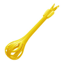 2-in-1 siliconen eierklopper en voedselclip (oranje)