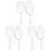 6Pcs Kitchen Plastic Scoops White Food-Grade Ice and Flour 1