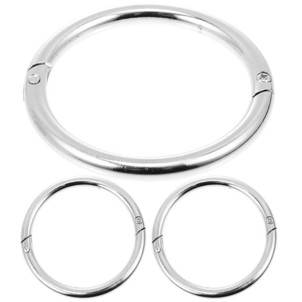 3Pcs Smooth Silver Cattle Nose Rings Bull Traction Ring For Livestock 3762373902240