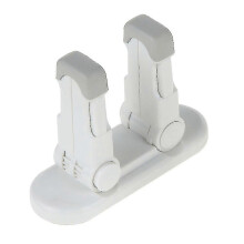 Baby Safety Lock Door Stopper (upgraded), 2-pack Child Safety Locks with 3m Adhesive, Anti-lock Child Safety Locks White + Gray
