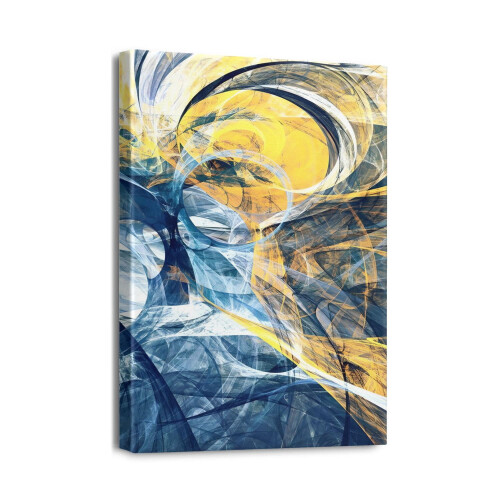 Toile murale abstraite botanique 12x16 pouces