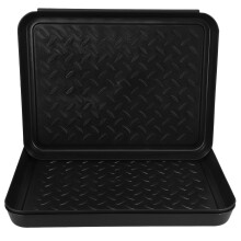 Bac à coffre robuste en plastique noir, lot de 3.