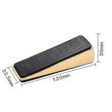 Two-pack Stainless Steel Door Stop, Crash Door Stopper, Windproof Door Stopper, Zinc Alloy Rubber Door Stopper, Gold