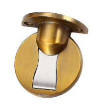 (Yellow bronze color) 2025 Door Stopper, Invisible Magnetic Door Stop, Stainless Steel Floor Magnetic Door Catch Door Holder