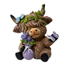 Miniatur-Yak-Harz-Skulptur, dekoratives-Schmetterling