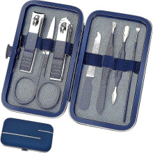 manicure Set, 7 In 1 Professional Manicure Set Women Men Nail Care Tools, Professional Stainless Steel Nail Clipper Kit with Travel Leather Groomi PXC