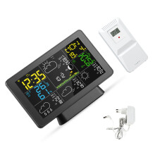 Automatic Time Setting Weather Clock Electronic for-Black