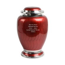 Cremation Urn for Human Adult Ashes Memorial  Ashes Keepsake Urn Personalised Red