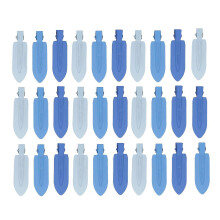 30PCS Leaf Shape Hair Duck Clips Hair Fixing Creaseless Barrettes Hair Styling Accessories for Makeup Blue
