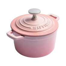 Geëmailleerde Gecoate Nederlandse Oven 14 cm 0,9 Quart-roze