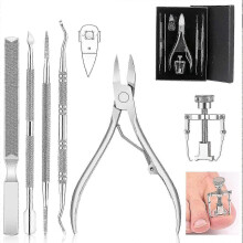 Ingrown Toenails Set, 7pcs Stainless Steel Manicure & Pedicure Set, Professional Ingrown Nail Clippers Kit