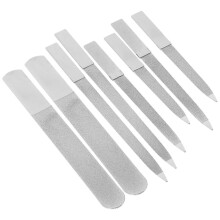 Silver Manicure File Set for Nail Shop with 8Pcs Stainless Steel Files