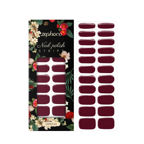 Zephoco Waterproof Nail Decal 3D Three-Dimensional Gloss Rub-Resistant Waterproof Temperament Red Beautiful Nail Paste