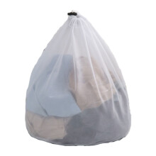 Ademende waszak van mesh met trekkoord, 15 x 11 inch.