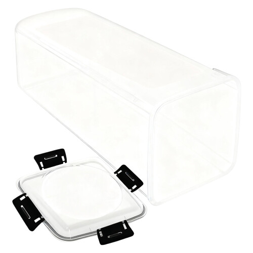 Luchtdichte plastic broodopslagcontainer Houd toast vers-Zwart