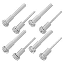 8Pcs Rotary Tool Mandrel Shank Holder Silver High Speed Steel Adapter