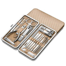 XIANRENGE 19 Piece Manicure Set, Pedicure Manicure Nail Clippers Set, Stainless Steel Nail Cutter Care Set, Nail Care, Cuticle Pusher, Nail Files, Nai