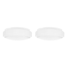 2Pcs White Flush Mount Ceiling Light Covers Plastic Lampshades