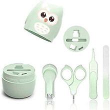 Kongqtee 4 in 1 Package: Owl Baby Manicure Kit Baby Nail Kit Care Set Baby Manicure and Pedicure kit Baby Nail Clippers Scissor Baby Nail File & Tweez