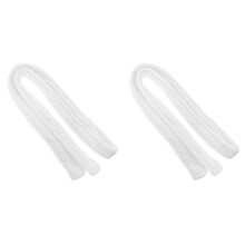 2Pcs Adjustable White Flannel Bathrobe Waist Belt for Hotel and Home