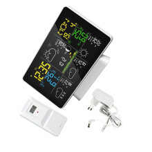 Digital Weather Monitor with Indoor Outdoor Sensors-White