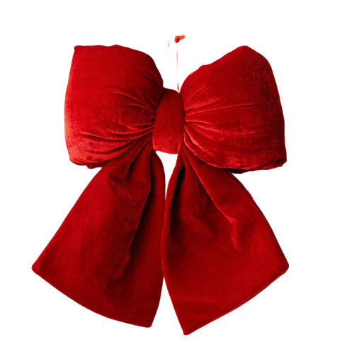 Soft Velvets Bowknot Ornament With String Perfect For-Red L