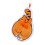 Soft Microfiber Hand Towel Lovely Cats Shape Hanging-Orange 1