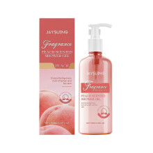 Jaysuing Women's White Peach Scented Shower Gel, Long-Lasting Fresh Fragrance Body Wash for Girls