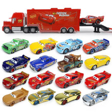 (Grandma Lychee) Cars Movie Die-cast Metal Lightning McQueen Tow Mater King Dinoco Chick Hicks Kids Toy Set