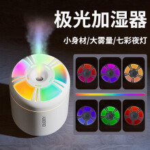 (Black) Mini USB Aurora Humidifier, Ultra-Fine Mist Quiet, Car Office Desk Home Use, 7-Color Night Light Aromatherapy Diffuser