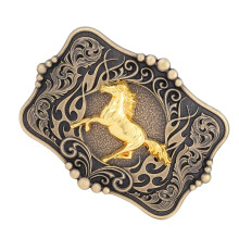 Trendsetting Belt Buckle Hipsters Metal-ancient green horse