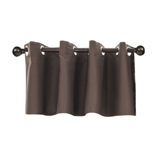 Coffee Short Blackout Valance for Kitchen Windows
