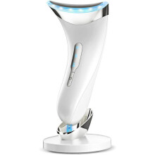 FEBEST Anti-rimpel gezichtsmassageapparaat - Wit - RM - 14x8x3,9 cm - 45 verwarming - 3 LED-standen