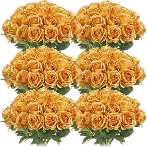 50 rose artificiali nere realistiche con stelo