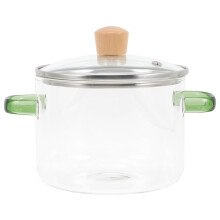 Glaskochtopf mit Deckel, 22 cm, transparent