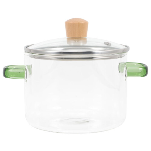Glaskochtopf mit Deckel, 22 cm, transparent