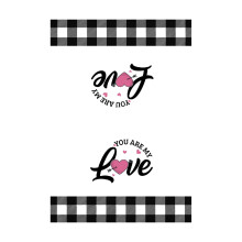 LOVE Print Kökshandduk, Polyester, 60 cm