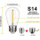 Λαμπτήρες Edison S14LED E26Base1W2200K Θερμό Λευκό25 τεμάχια 1