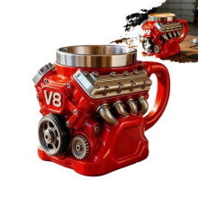 V8Engine kahvimuki ruostumattomasta teräksestä, hartsi, 300 ml