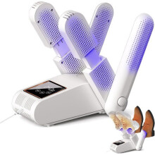 Elektrische schoendroger – 360 heteluchtcirculatie met constante temperatuur van 48, antibacteriële UV-lamp en slimme timer
