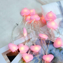 USB Peach Heart -valosarja 1,5 m 10 LEDiä Lämmin valkoinen