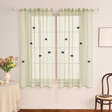 Sheer Butterfly Valance Curtains 100x130cm