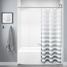 Rideau de douche à rayures géométriques ombrées 183 x 91 cm