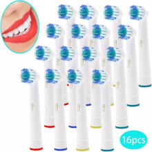 16 Vervangende opzetstukken voor elektrische tandenborstels Precision Clean Oral B Generic SB-17A EB17-4, gemaakt in China