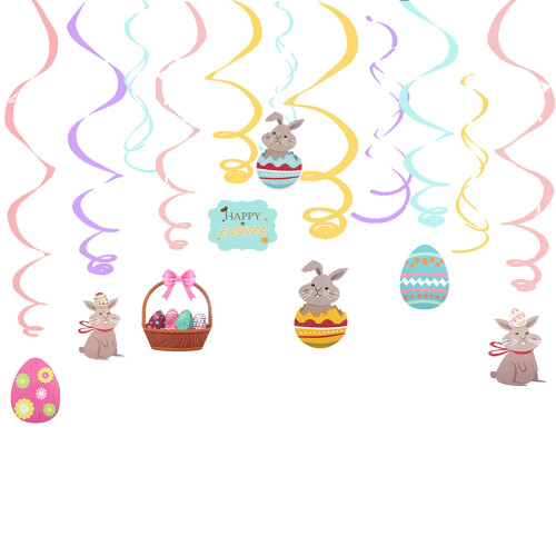 Decorazioni pasquali a spirale da appendere – 1 set