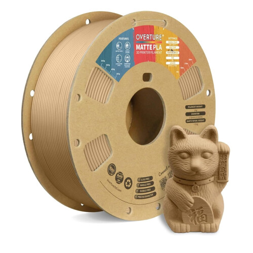 Matte PLA 3D Filament 1.75mm 1kg Light Brown