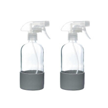 (Gray rubber cover) Hand Pressurized 500ML Glass Sprayers Bottle For Plant With Adjustable Mists Nozzle And Durable Design Yellow rubber cover