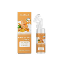 West Month Turmeric Foam Facial Cleanser Gently Cleansing Pore Cleansing Refreshing Moisturizing Facial Cleanser