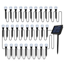 Guirlande lumineuse solaire LED à piquet – Design bulle, IP65